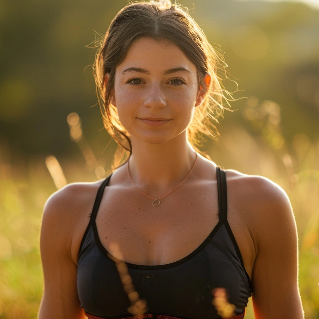 Portret al clientului practicând yoga în natură